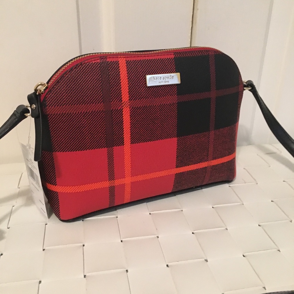 NWT kate spade brightwater drive plaid hanna bag - Picture 4 of 7